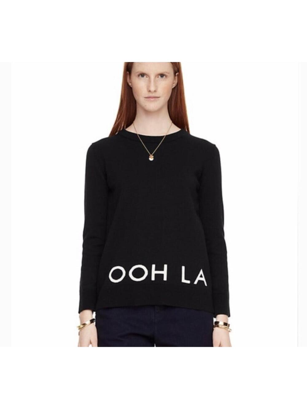 Kate Spade New York Cashmere Blend Monochrome Color Block Sweater Ooh La La S
